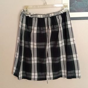 COPY - 🍄 3 for $10🍄 green navy and white handmade hand sewn plaid skirt